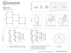 Hexagon Shelf | Four Cells - Modos Furniture